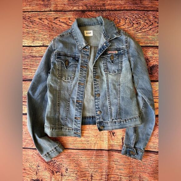Hudson Girls Light Wash Long Sleeve Jean Jacket Size XL - Picture 4 of 10